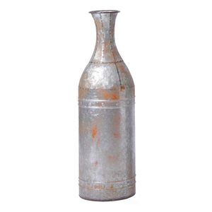 Jarrón de suelo de acero galvanizado, macetero industrial alto de metal con asas de cuerda para decoración del hogar y bodas - Product Image 2