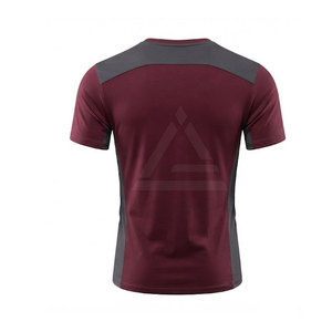 T-shirts athlétiques slim pour hommes, coupe musclée, manches courtes, tissu extensible, col rond, vêtements décontractés pour la gym, l'entraînement et la course à pied - Product Image 2