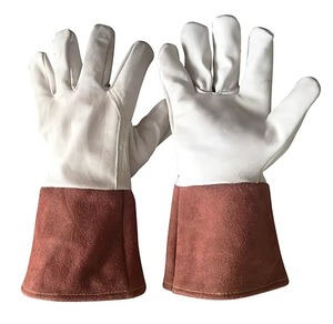 Nouveaux gants de travail en cuir pleine fleur pour hommes, respirants, offrant une protection complète des doigts, fabriqués au Pakistan. - Product Image 3