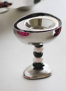 เตาเผาเครื่องหอมโลหะรูปทรงหินเซนแบบขายส่ง เตาเผาเครื่องหอมสแตนเลสทรงก้อนกรวดสุดหรู สำหรับตกแต่งบ้านและสำนักงานสมัยใหม่ - Product Image 3