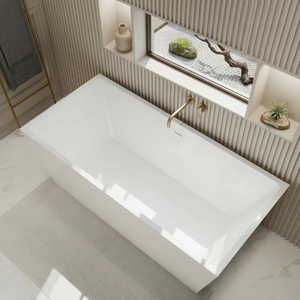 Baignoire autoportante FW-7714-67 - Baignoire autoportante moderne en acrylique pour salle de bain - Product Image 6