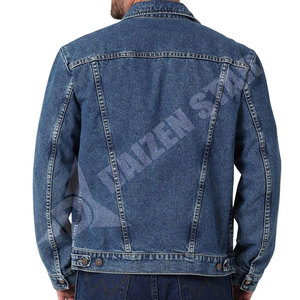Men's Classic Denim Jacket Regular Fit Acid Wash <b>Light</b> Vintage Cotton Button Closure Casual Style Winter Wear - Product Image 3