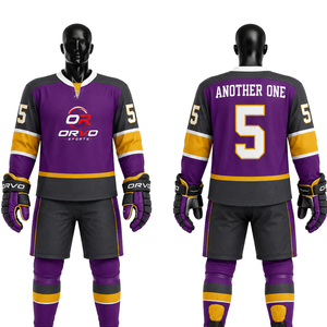 Maillots de hockey sur glace en gros, uniformes personnalisés sublimés, vêtements de sport d'équipe, fabricant et fournisseur d'ensembles de maillots de hockey personnalisés OEM - Product Image 5