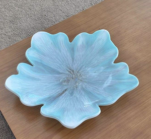 Bol à fleurs en bois artisanal au design classique, émail coloré, écologique, plat de service décoratif pour les fêtes - Product Image 2