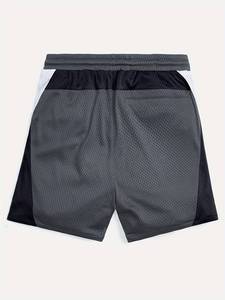 Shorts de basketball pour hommes en polyester respirant, grande taille, imperméables, de haute qualité, style streetwear, avec cordon de serrage en maille - Product Image 4
