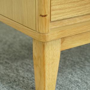 Rubberwood Nightstand for Bedroom Wood Bedside Table with 2-Drawer Vietnam Furniture OEM/ODM - Product Image 6