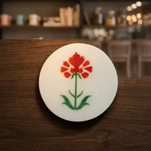 Trending Premium Natural <b>Marble</b> <b>Coaster</b> Set Waterproof Heat Resistant Drink <b>Coasters</b> for Home Kitchen Restaurant Cafe and Table - Product Image 1