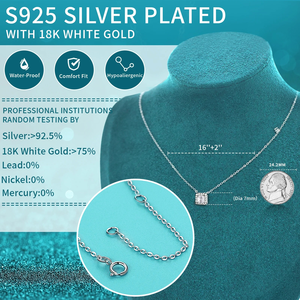 Premium Fine <b>Mens</b> <b>Silver</b> Material Custom Pendant <b>Necklace</b> <b>Silver</b> Plated Geometric Round Brilliant Cut Micro Insert GRA Certified - Product Image 6