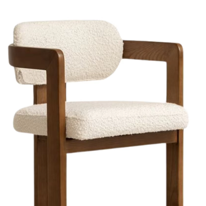 Chaise de bar Vasto en teck naturel de qualité supérieure, style contemporain moderne pour mobilier commercial d'intérieur - Product Image 5