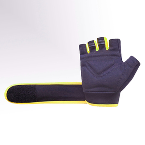 Gants de fitness demi-doigts respirants en néoprène avec fermeture à lacets, antidérapants, avec support de poignet, unisexes, pour la gym, l'entraînement et le sport - Product Image 4