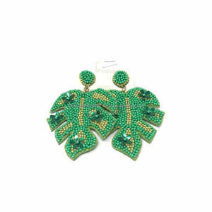 Pendientes inspirados en bordado Pendientes de aro bordados de tela - Product Image 6