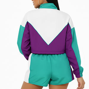 Conjunto de 2 Piezas de Verano de Alta Calidad al por Mayor, Chaqueta Corta para Mujer con Logotipo Bordado Personalizado, Encaje Sólido, Estilo Vintage - Product Image 2