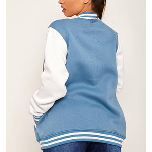 High Quality Women's <b>Quilted</b> Varsity Jacket 100% <b>Wool</b> Custom Embroidery Logo Customizable Design 2 Colors Sheep Skin Cotton - Product Image 2