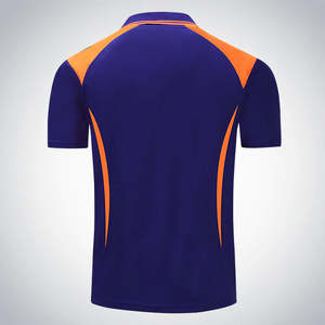 เสื้อโปโลฟุตบอลสั่งทำยอดนิยมสำหรับผู้ชาย ปักโลโก้ ลายทางสีน้ำเงิน ระบายอากาศได้ดี ชุดฟุตบอลคุณภาพสูง - Product Image 5