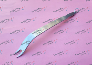 Lame de rétracteur trochanterique supérieur Das/Seng, largeur 25 mm, pour arthroplastie de la hanche, en acier inoxydable - Product Image 5