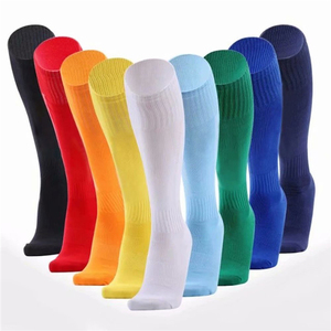 Chaussettes hautes respirantes noires unies en tricot, style classique, pour le cyclisme, les adultes, l'été, le football, chaussettes longues pour hommes - Product Image 5