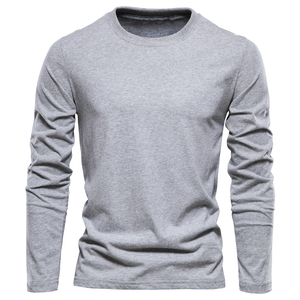 T-shirts imprimés à manches longues pour hommes, 100 % coton, fabriqués sur mesure par OEM, classiques, écologiques, anti-UV, respirants, séchage rapide, personnalisables - Product Image 3