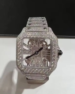 Reloj Mecánico Cuadrado de Lujo para Hombre, Caja de Acero Inoxidable, Esfera de Cristal de Zafiro, Diseño Hueco de 42 mm, Cierre Plegable - Product Image 1