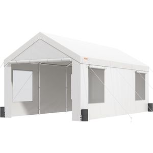 Abri de jardin extérieur robuste 10x20 pieds avec fenêtres et portes ventilées à enroulement, parois latérales amovibles pour voitures et véhicules - Product Image 1