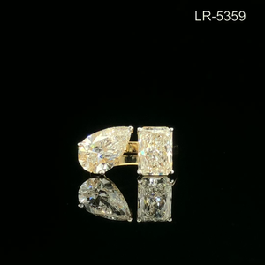 แหวนเพชรทรงรัศมี 5 กะรัต ประดับเพชรแล็บโกรว์ IGI Certified ตัวเรือนทองคำขาว 14k ชุบโรเดียม ดีไซน์หรูหราทันสมัย เหมาะสำหรับเป็นของขวัญวันครบรอบสำหรับผู้หญิง - Product Image 1