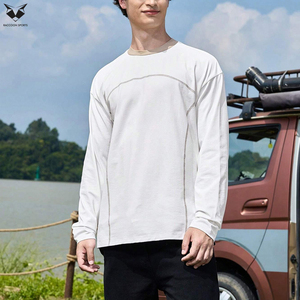 Chemises à manches longues pour hommes très demandées, chemises élégantes à coupe ajustée en blanc, vêtements décontractés pour l'extérieur, t-shirts pour hommes - Product Image 6