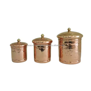 New Arrival Premium Copper <b>Tea</b> <b>Coffee</b> and <b>Sugar</b> Container With Brass Lid Available in Multiple Styles and Design at Best Rates - Product Image 5