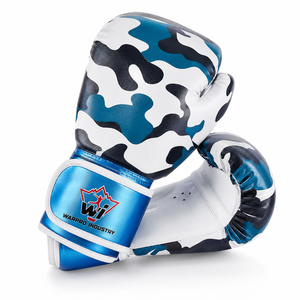 Guantes de Boxeo Personalizados con Logotipo, Azul Camuflaje, Cuero PU, para Entrenamiento y Sparring, para Hombres y Mujeres, Kickboxing, Gimnasio, Equipo de Lucha al por Mayor - Product Image 2