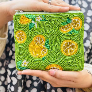 กระเป๋าใส่เหรียญลูกปัดทำมือพร้อมซิปปิด ดีไซน์สีสันสดใสสำหรับวัยรุ่น กระเป๋าสตางค์และกระเป๋าใส่ของแฟชั่นขายส่ง - Product Image 1