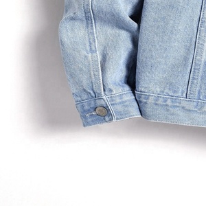 2023 Stylish <b>Men's</b> 100% Cotton Denim <b>Jackets</b> with Fur Decoration Plus Size Regular Fitted <b>Long</b> Sleeves Embroidery Outwear - Product Image 2