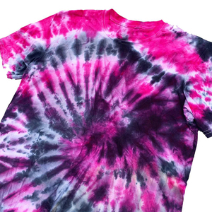 <b>Men's</b> <b>Tie</b> Dye Short Sleeve T-Shirt O-Neck Knitted Casual Regular Fit Pink <b>Black</b> White Pattern - Product Image 3