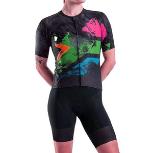 Ensemble de cyclisme pour femmes Solid Traders Wholesale : Maillot de triathlon anti-UV, respirant, coupe-vent et écologique - Product Image 4