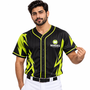 Camiseta de Béisbol Personalizada Unisex, Rayada, de Poliéster, Manga Corta, Transpirable, con Nombre y Número del Equipo, Corte Regular, para Verano - Product Image 2