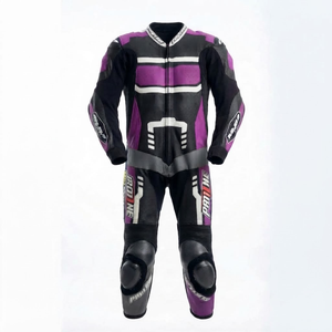 Combinaison de course pour moto en cuir véritable de vache/canguro Ramaha pour homme, 1 pièce, équipement de course en cuir pour la course sur circuit, niveau 2 CE - Product Image 1