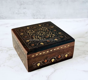 Custom Storage Gift Rectangle Packaging <b>Bamboo</b> <b>Wooden</b> <b>Box</b> with Magnetic Closure Engraved Luxury From India - Product Image 3