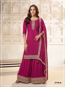 Atractivo diseño de traje Sharara para mujer que le da un aspecto magnífico en ocasiones como bodas. Compre el traje directamente del proveedor. - Product Image 2