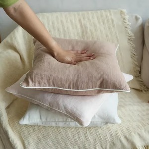 Fundas de Almohada Tejidas de Lino, Sólidas, Ecológicas, para Navidad, Hogar, Hotel, Fundas de Almohada Personalizadas - Product Image 6
