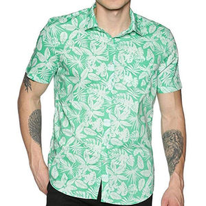 Chemises pour garçons à imprimé floral, nouvelle conception, pour la plage, les fêtes, le camping, l'entraînement, manches courtes, chemises pour hommes, Camisas - Product Image 1