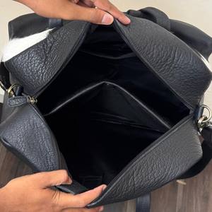 Juego de Viaje de Dos Piezas de Cuero Vacuno Hecho a Mano de Alta Calidad a Precio de Fábrica, Bolsa de Viaje con Ruedas y Bolsa para Pañales, Estilo Occidental - Product Image 6
