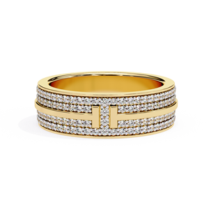 Bague de mariage large pavée de diamants de laboratoire ronds, best-seller, bijoux fins pour hommes, disponible à prix compétitif pour cadeaux - Product Image 3