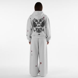 Mens <b>Overall</b> Print Tracksuit Custom Graphic Printed Tracksuit Set Cotton Polyester Streetwear Tracksuit Set - Product Image 3