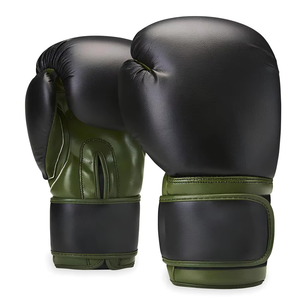 Guantes de Boxeo Azules Profesionales Personalizados para Adultos, de Cuero Resistente, con Nuevo Diseño de Logotipo, Guantes Deportivos de MMA para Exteriores - Product Image 1