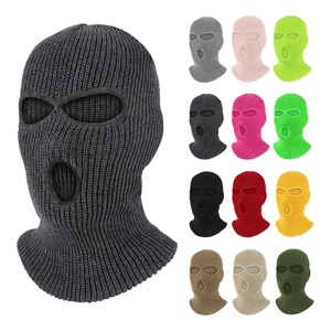 Pasamontañas Unisex de Punto, Color Sólido, Cálido para Invierno, con Capucha, Cobertura Total, Estilo Urbano, Material Acrílico para Adultos - Product Image 4
