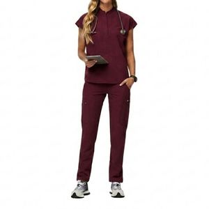 Nurse <b>Scrubs</b> <b>Set</b> Custom Logo Breathable Medical Uniform Comfortable Hospital Workwear OEM Direct Factory Nurse <b>Scrubs</b> <b>Set</b> - Product Image 2