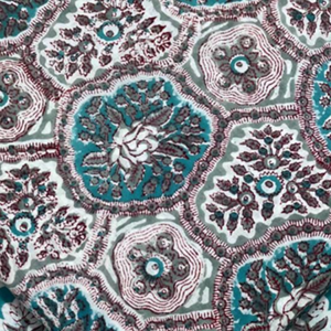 Jaipur Handcrafted Pure Cotton Block Print Fabric Yard Indian Floral Textile Eco Friendly Durable Soft <b>Machine</b> Luxurious - Product Image 1