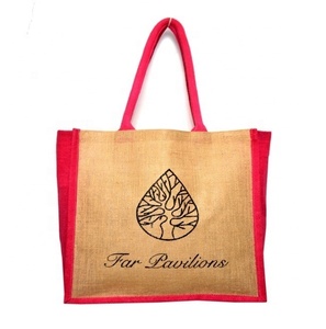 Nouveau modèle de sacs fourre-tout en lin de jute Logos personnalisés poignée à cordon de serrage en coton renforcé fourre-tout du marché à prix économique - Product Image 4