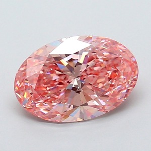 Diamant rose fantaisie de 1,87 carat, ovale, cultivé en laboratoire, CVD, clarté VS2, excellente taille, diamant rose éthique non monté - Product Image 1