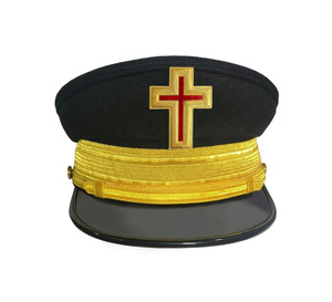 Premium Templar Fatigue <b>Cap</b> Gold Metal Embroidery with Decorative Braided Detailing - Product Image 1