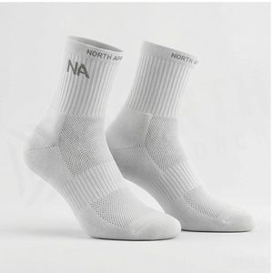 NORTH APPROACH Chaussettes courtes blanches respirantes pour la course à pied pour adultes, saison estivale - Product Image 3