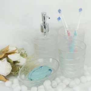 ที่จ่ายสบู่สกินหิมะทำจากพลาสติกในห้องน้ำมีลายทางทำจากไต้หวัน - Product Image 5