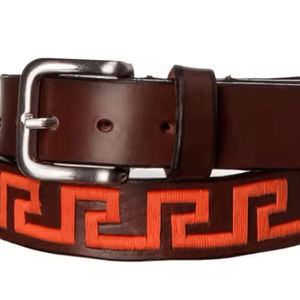 Cinturón de Cuero Argentino Premium, Cinturón Deportivo Personalizado con Bordado Polo, Cinturón Genuino con Logotipo Personalizado - Product Image 6